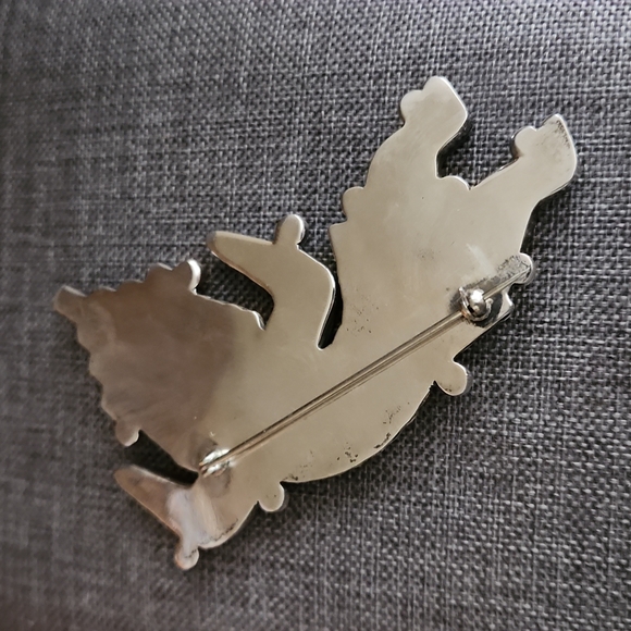 **π΄ON HOLD!π΄** Large Vintage Native American Zuni Inlay Rainbow Man Pin π - Picture 5 of 9